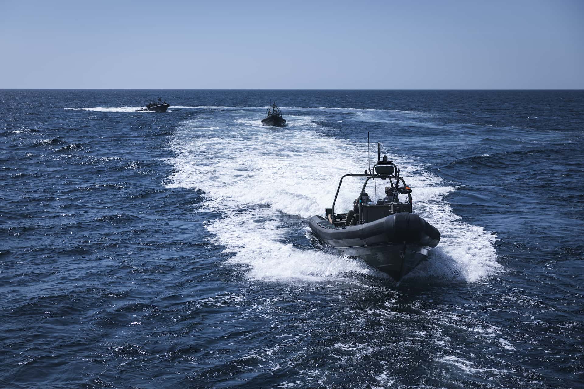Oefening op zee